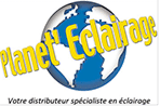 Éclairage spécialisé | Planet Eclairage Distributeur Logo Planet Eclairage, un globe terrestre bleu. Distributeur spécialiste en éclairage, une référence mondiale pour la lumière.